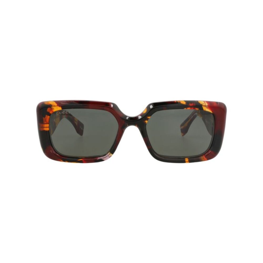 Gucci Square-Frame Recycled Acetate Sunglasses Red Womens